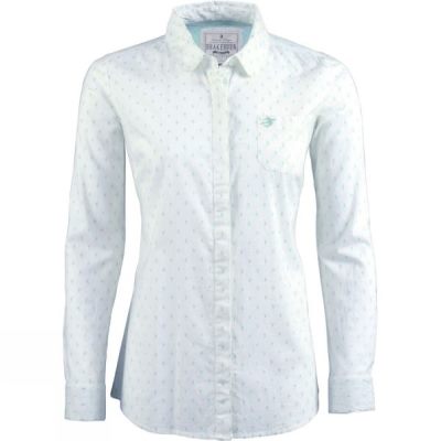 Camisa Brakeburn Dobby Mujer - Blancas / Gris - Chile BPK427301